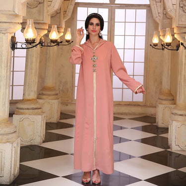 Robe Orientale fleurie manche longue